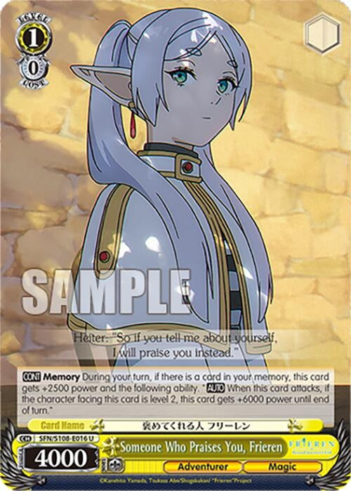 Image for Someone Who Praises You, Frieren (Frieren: Beyond Journey’s End) (SFN/S108-E016 U) - Weiss Schwarz