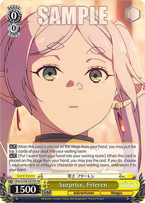 Image for Surprise, Frieren (SR) (Frieren: Beyond Journey’s End) (SFN/S108-E019S SR) - Weiss Schwarz
