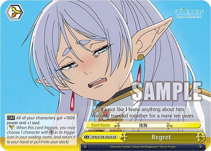 Image for Regret (Frieren: Beyond Journey’s End) (SFN/S108-E024 CR) - Weiss Schwarz