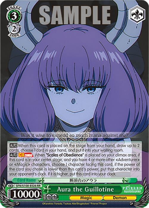 Image for Aura the Guillotine (Frieren: Beyond Journey’s End) (SFN/S108-E026 RR) - Weiss Schwarz