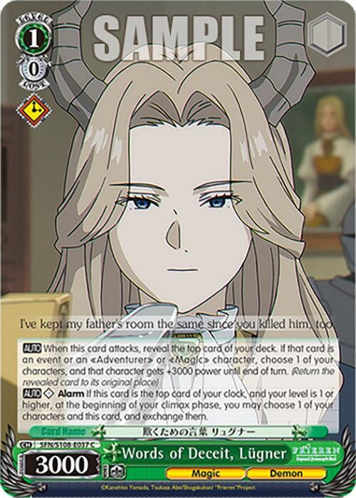 Image for Words of Deceit, Lugner (Frieren: Beyond Journey’s End) (SFN/S108-E037 C) - Weiss Schwarz