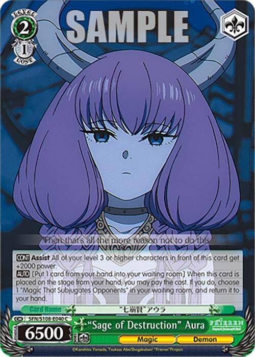 Image for "Sage of Destruction" Aura (Frieren: Beyond Journey’s End) (SFN/S108-E040 C) - Weiss Schwarz