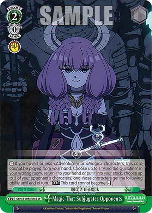 Image for Magic That Subjugates Opponents (Frieren: Beyond Journey’s End) (SFN/S108-E042 U) - Weiss Schwarz