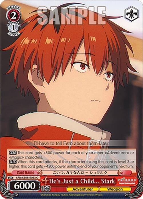 Image for He's Just a Child... Stark (Frieren: Beyond Journey’s End) (SFN/S108-E063 C) - Weiss Schwarz