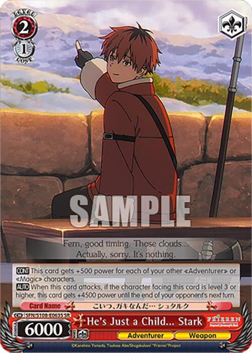 Image for He's Just a Child... Stark (SR) (Frieren: Beyond Journey’s End) (SFN/S108-E063S SR) - Weiss Schwarz