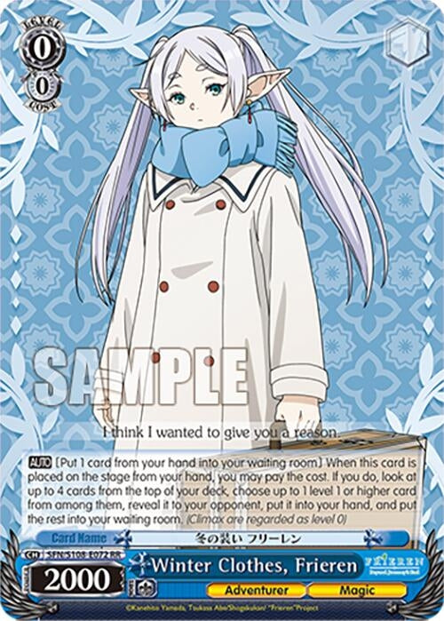 Image for Winter Clothes, Frieren (Frieren: Beyond Journey’s End) (SFN/S108-E072 RR) - Weiss Schwarz