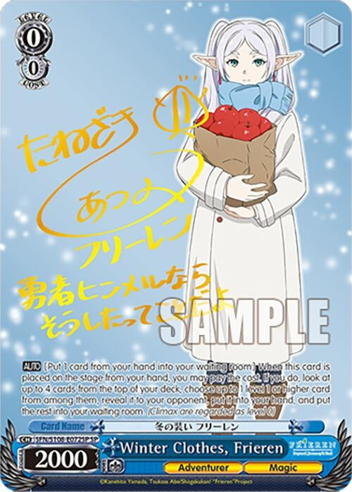 Image for Winter Clothes, Frieren (SP) (Frieren: Beyond Journey’s End) (SFN/S108-E072SP SP) - Weiss Schwarz