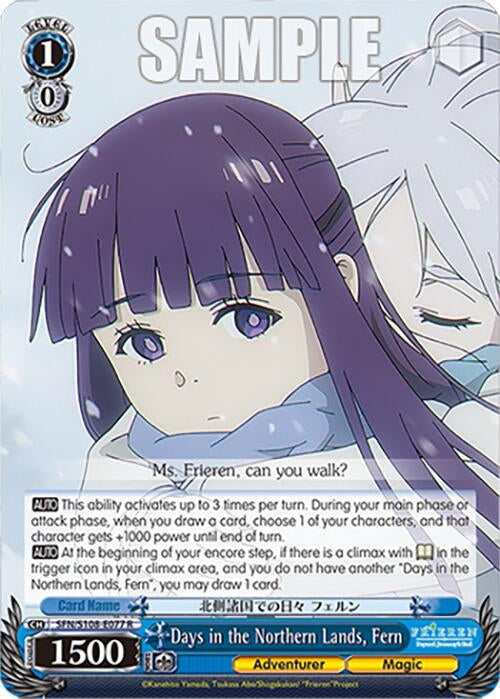Image for Days in the Northern Lands, Fern (Frieren: Beyond Journey’s End) (SFN/S108-E077 R) - Weiss Schwarz
