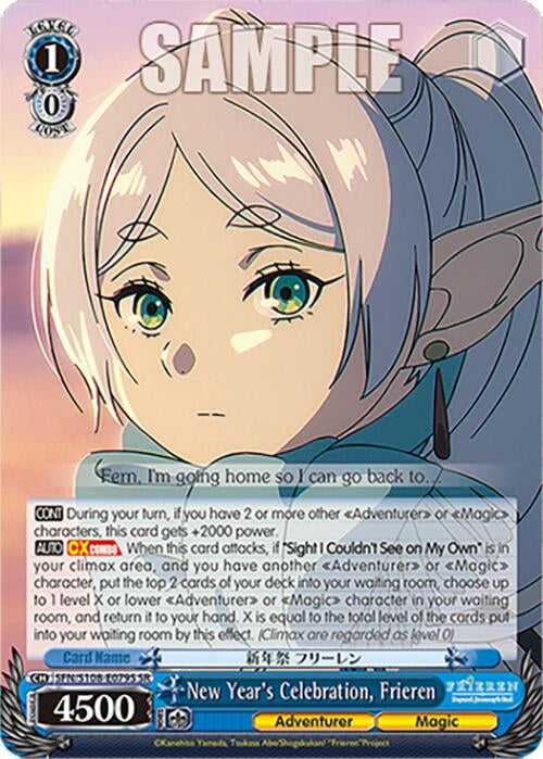 Image for New Year's Celebration, Frieren (SR) (Frieren: Beyond Journey’s End) (SFN/S108-E079S SR) - Weiss Schwarz