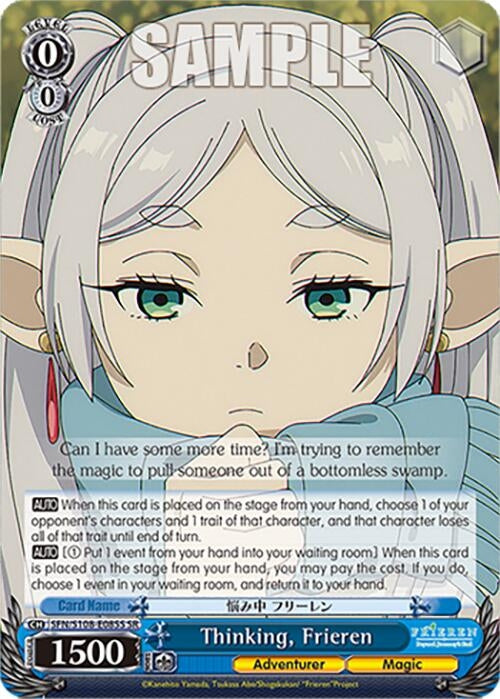 Image for Thinking, Frieren (SR) (Frieren: Beyond Journey’s End) (SFN/S108-E085S SR) - Weiss Schwarz