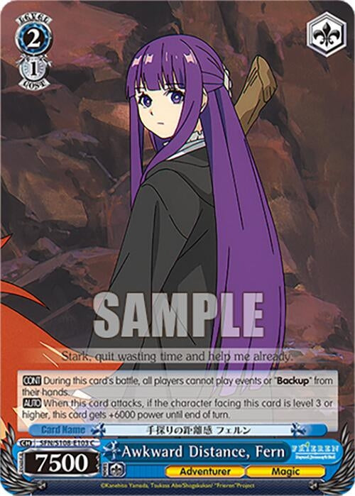 Image for Awkward Distance, Fern (Frieren: Beyond Journey’s End) (SFN/S108-E103 C) - Weiss Schwarz
