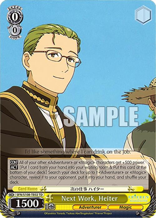 Image for Next Work, Heiter (Frieren: Beyond Journey’s End) (SFN/S108-TE02 TD) - Weiss Schwarz