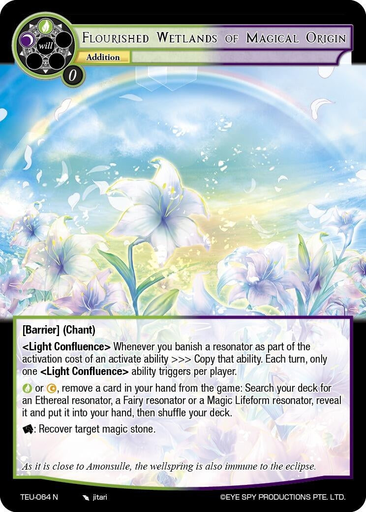 Image for Flourished Wetlands of Magical Origin (Timeless Eclipse of the Underworld) (TEU-064 N) - Force of Will