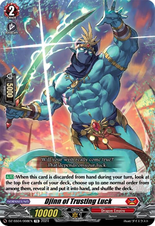 Image for Djinn of Trusting Luck (DZ-SS04: Special Series Stardust Blade) (DZ-SS04/008EN) - Cardfight Vanguard