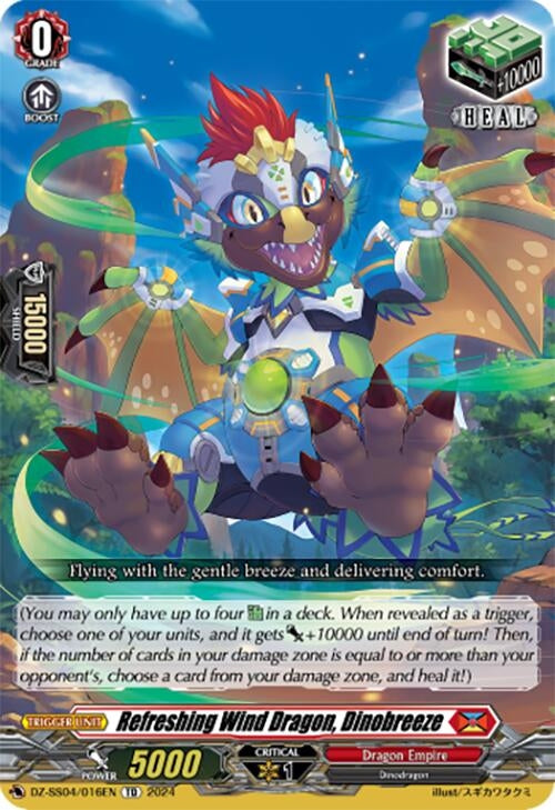 Image for Refreshing Wind Dragon, Dinobreeze (DZ-SS04: Special Series Stardust Blade) (DZ-SS04/016EN) - Cardfight Vanguard