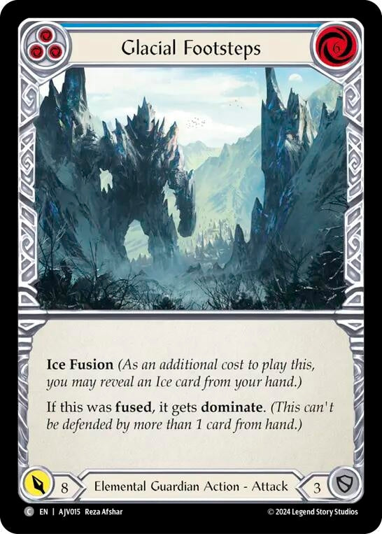 Image for Glacial Footsteps (Blue) (Armory Deck: Jarl Vetreidi) (AJV015) - Flesh and Blood TCG
