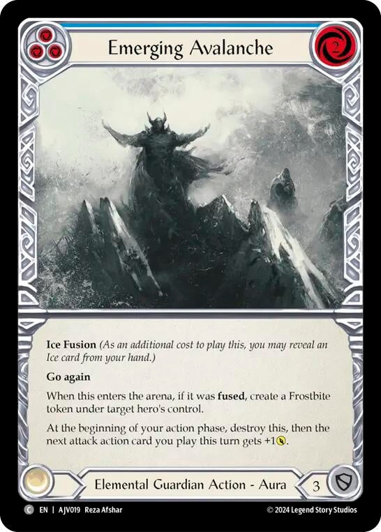 Image for Emerging Avalanche (Blue) (Armory Deck: Jarl Vetreidi) (AJV019) - Flesh and Blood TCG