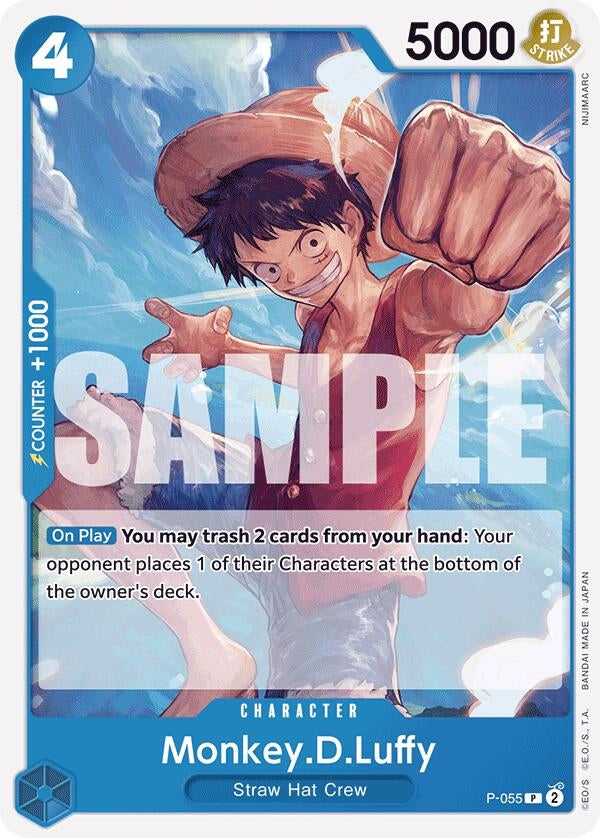 Image for Monkey.D.Luffy (P-055) (Reprint) (Premium Booster -The Best-) (P-055) - One Piece Card Game