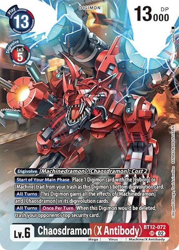 Image for Chaosdramon (X Antibody) (Alternate Art) (LM) (BT12-072 SR) - Digimon Card Game