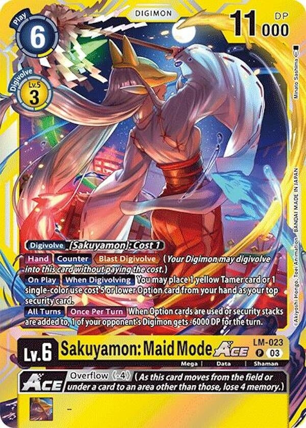 Image for Sakuyamon: Maid Mode ACE (LM) (LM-023 P) - Digimon Card Game