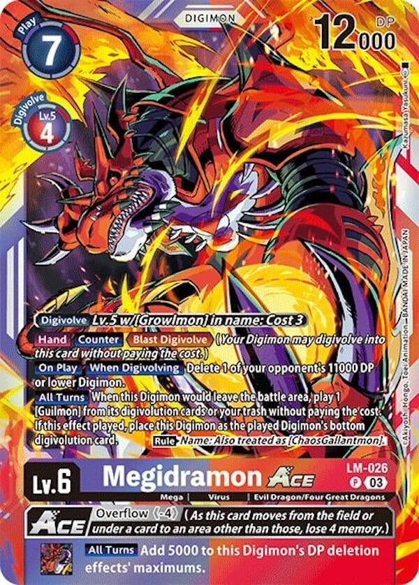 Image for Megidramon ACE (LM) (LM-026 P) - Digimon Card Game
