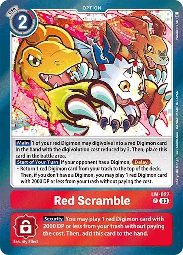 Image for Red Scramble (LM) (LM-027 P) - Digimon Card Game