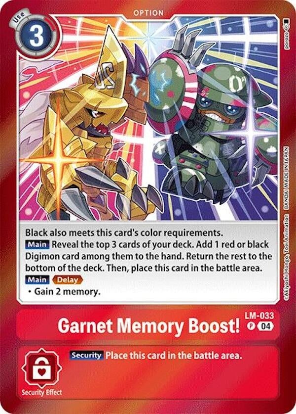 Image for Garnet Memory Boost! (LM) (LM-033 P) - Digimon Card Game