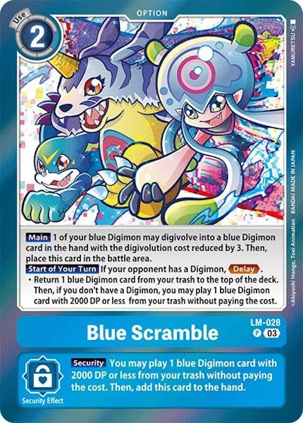 Image for Blue Scramble (LM) (LM-028 P) - Digimon Card Game