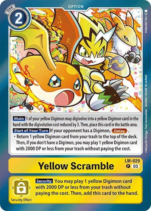 Image for Yellow Scramble (LM) (LM-029 P) - Digimon Card Game