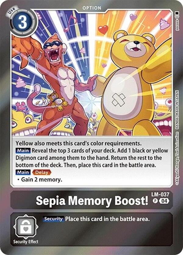 Image for Sepia Memory Boost! (LM) (LM-037 P) - Digimon Card Game