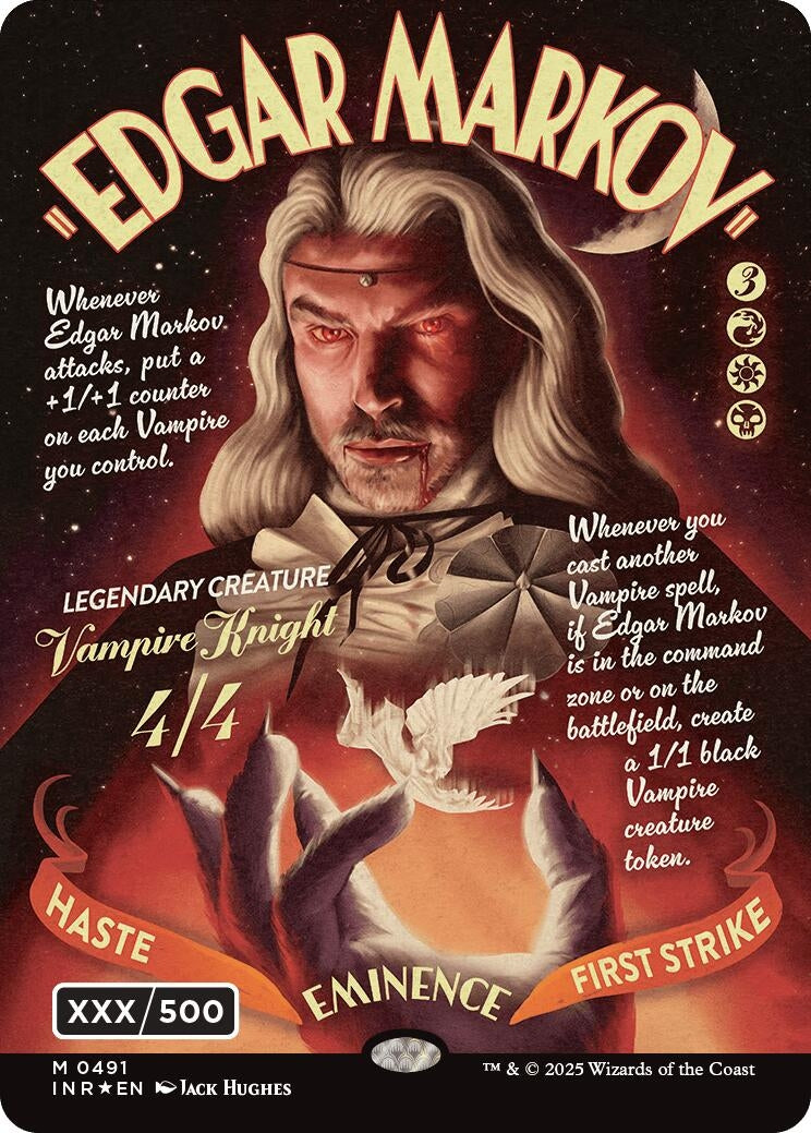 Image for Edgar Markov (Showcase) (Serial Numbered) (Double Rainbow Foil) (Innistrad Remastered) (491) - Magic: The Gathering