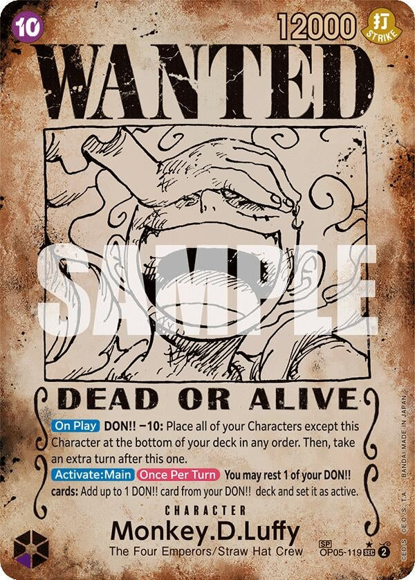 Image for Monkey.D.Luffy (Wanted Poster) (Emperors in the New World) (OP05-119) - One Piece Card Game