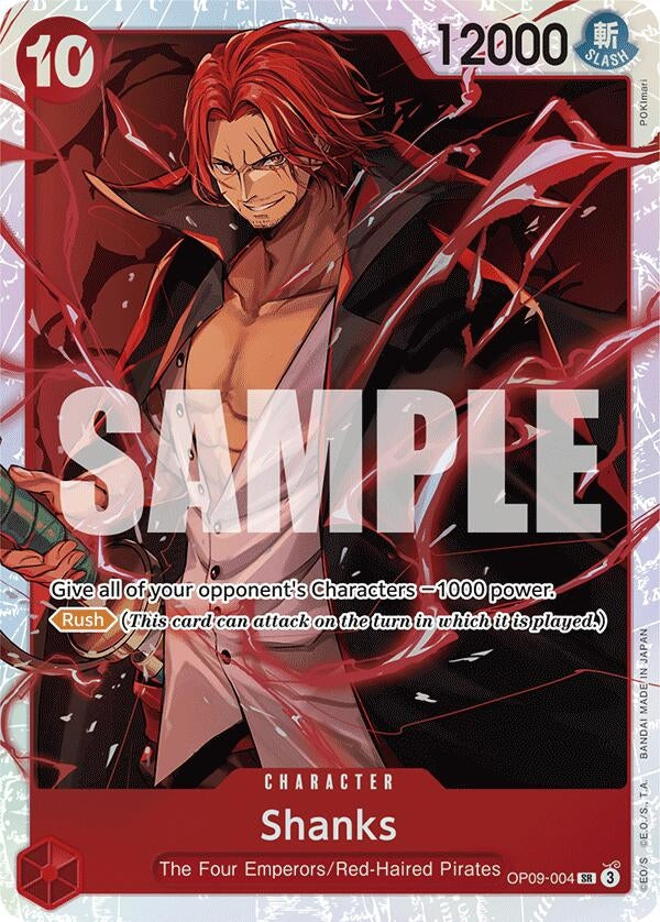 Image for Shanks (004) (Emperors in the New World) (OP09-004) - One Piece Card Game