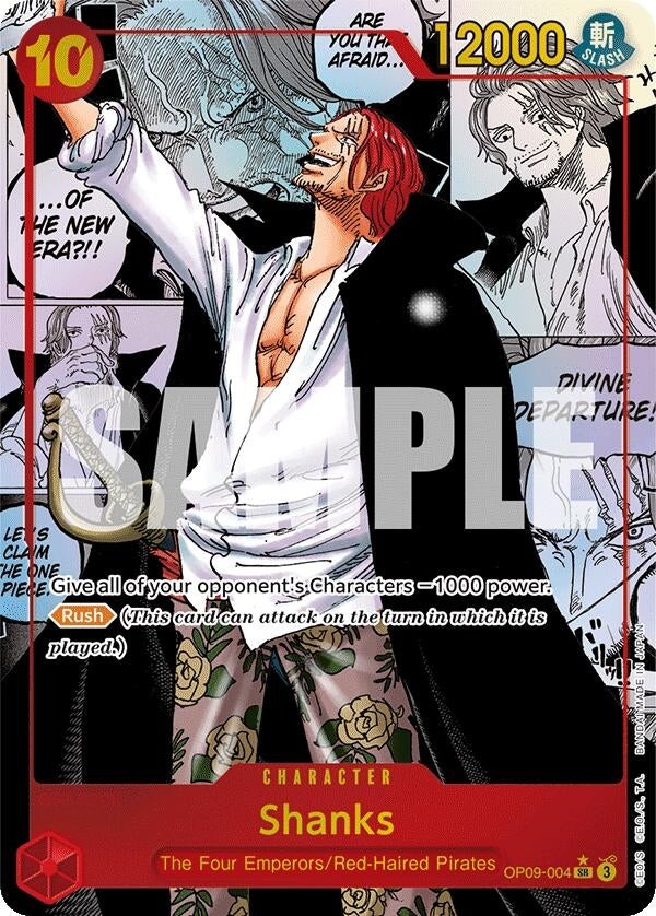 Image for Shanks (004) (Manga) (Emperors in the New World) (OP09-004) - One Piece Card Game