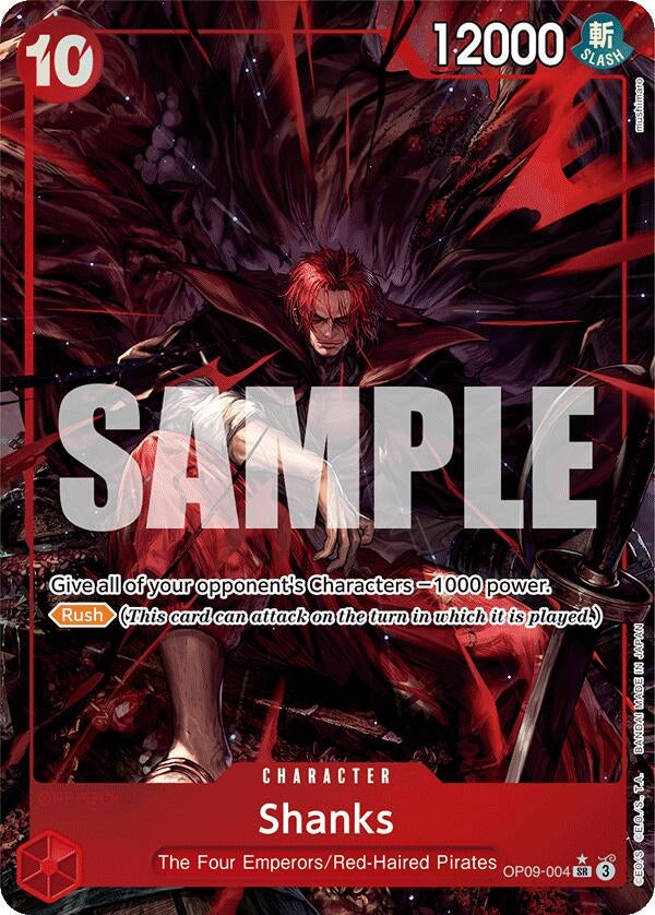 Image for Shanks (004) (Alternate Art) (Emperors in the New World) (OP09-004) - One Piece Card Game