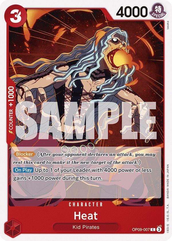 Image for Heat (Emperors in the New World) (OP09-007) - One Piece Card Game