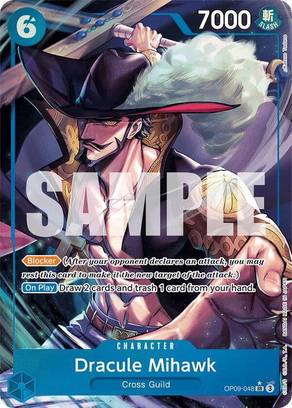 Image for Dracule Mihawk (Parallel) (Emperors in the New World) (OP09-048) - One Piece Card Game