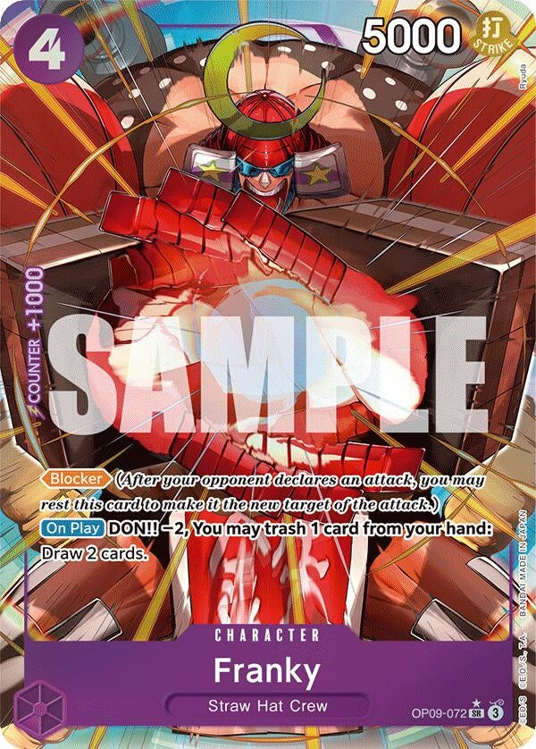 Image for Franky (Parallel) (Emperors in the New World) (OP09-072) - One Piece Card Game