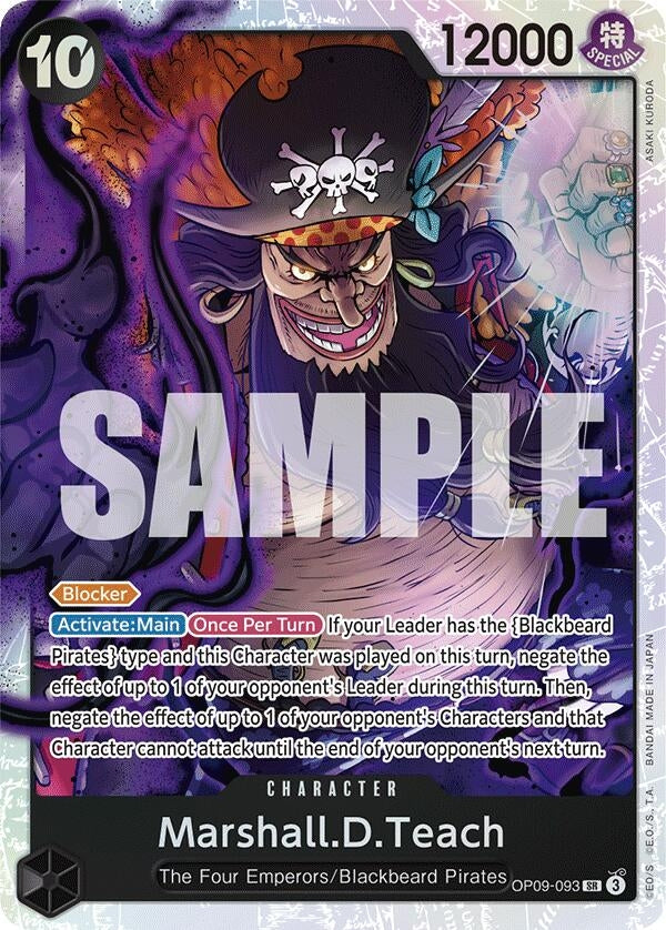 Image for Marshall.D.Teach (093) (Emperors in the New World) (OP09-093) - One Piece Card Game