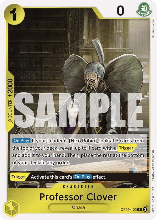 Image for Professor Clover (Emperors in the New World) (OP09-102) - One Piece Card Game
