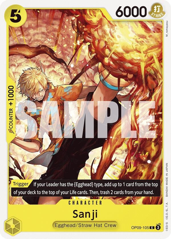 Image for Sanji (105) (Emperors in the New World) (OP09-105) - One Piece Card Game
