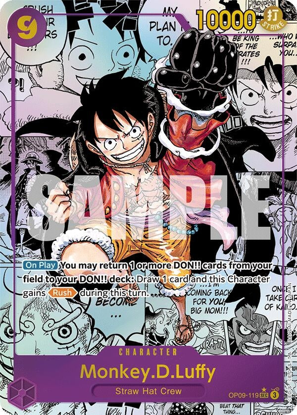 Image for Monkey.D.Luffy (119) (Manga) (Emperors in the New World) (OP09-119) - One Piece Card Game