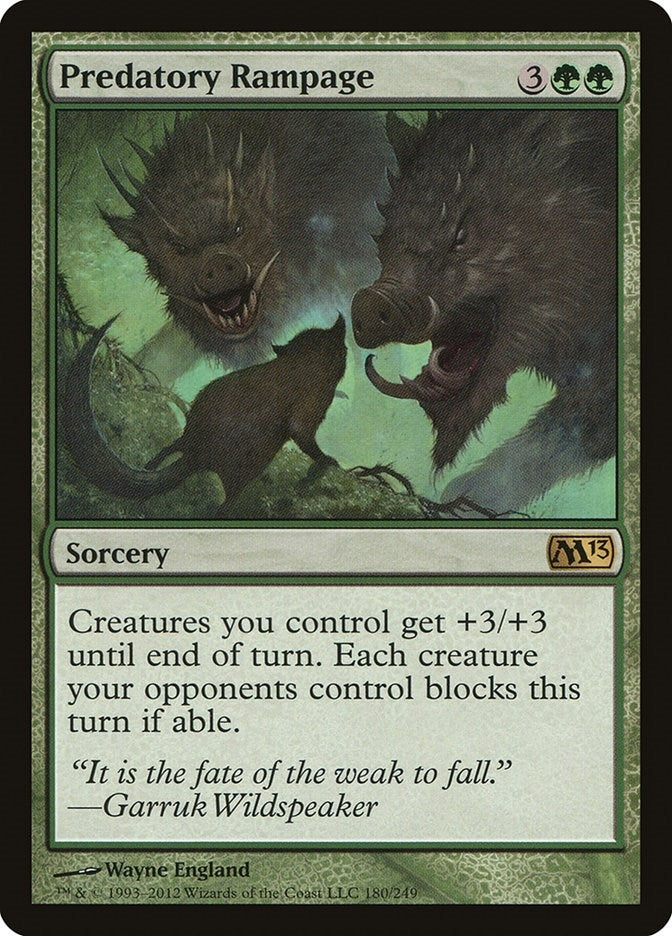 Image for Predatory Rampage (Magic 2013 (M13)) (180) - Magic: The Gathering