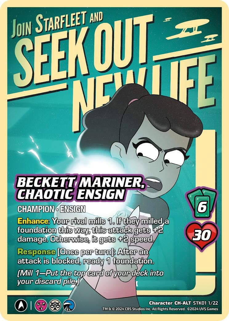 Image for Beckett Mariner, Chaotic Ensign (Alternate Art) (Challenger Series: Star Trek: Lower Decks) (STK01 1/22) - UniVersus