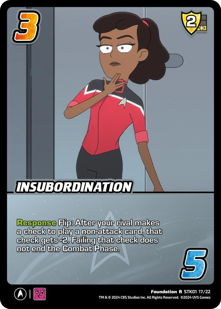 Image for Insubordination (Challenger Series: Star Trek: Lower Decks) (STK01 17/22) - UniVersus