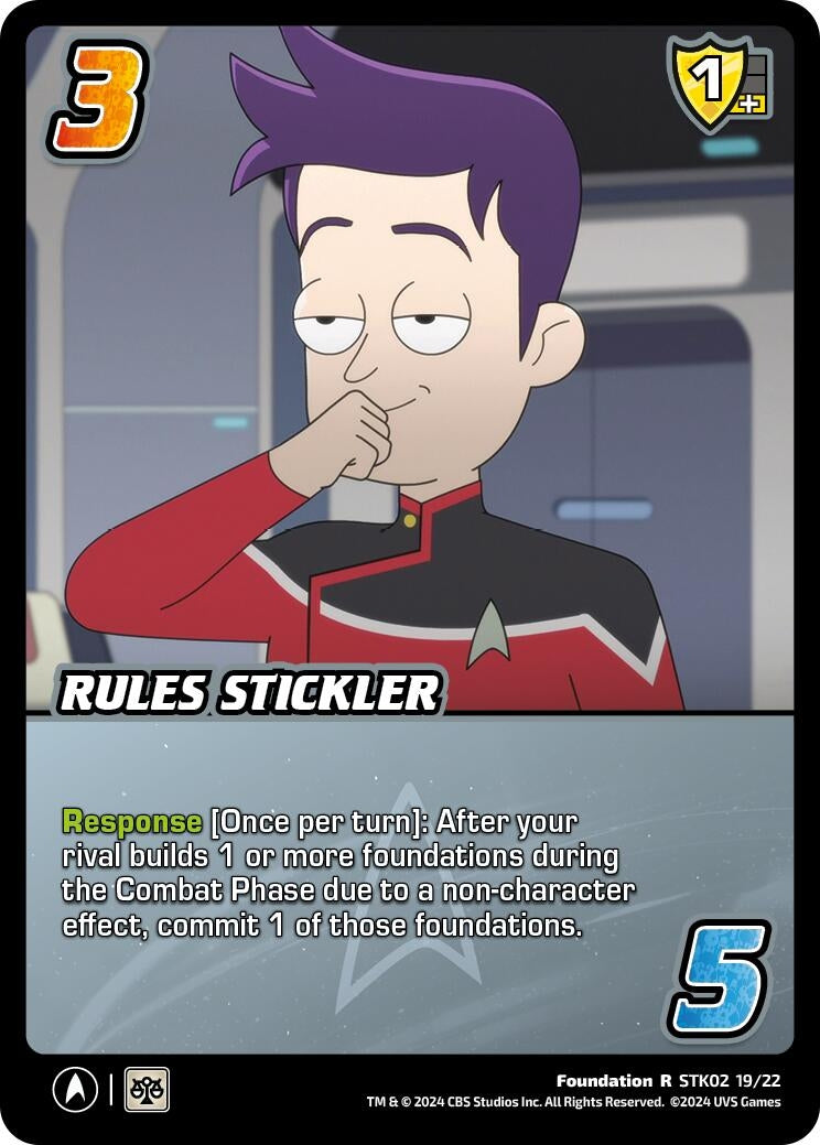 Image for Rules Stickler (Challenger Series: Star Trek: Lower Decks) (STK02 19/22) - UniVersus