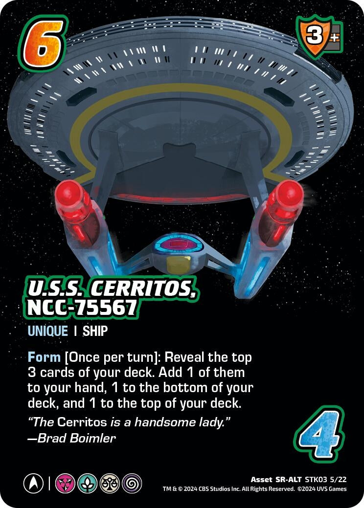 Image for U.S.S. Cerritos, NCC-75567 (Alternate Art) (STK03 5/22) (Challenger Series: Star Trek: Lower Decks) (STK03 5/22) - UniVersus