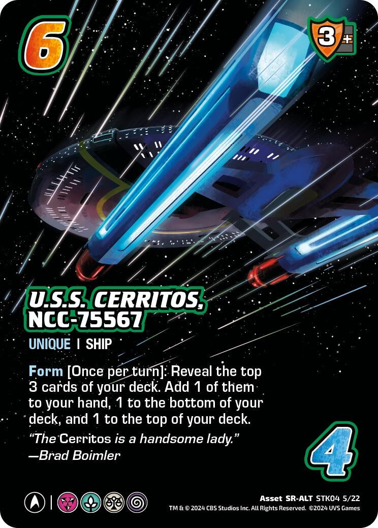 Image for U.S.S. Cerritos, NCC-75567 (Alternate Art) (STK04 5/22) (Challenger Series: Star Trek: Lower Decks) (STK04 5/22) - UniVersus