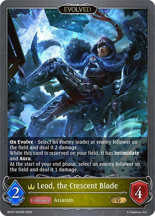 Image for Leod, the Crescent Blade (Evolved) (BP07: Verdant Steel) (BP07-023EN) - Shadowverse: Evolve