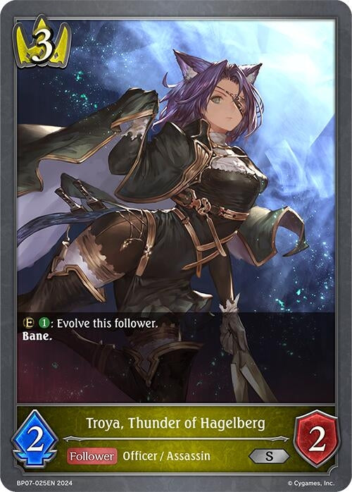 Image for Troya, Thunder of Hagelberg (BP07: Verdant Steel) (BP07-025EN) - Shadowverse: Evolve